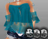 BDD Teal Lace Top