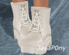 Z Laced Boots Creme