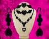 Black Heart Jewelry Set