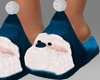 Santa Slippers Blue