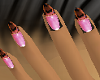Sassy Pink Leopard Nails