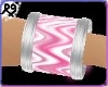 Pink Silver Cuffs Set