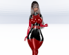 Red Black Latex Suit Bim