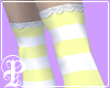 Yellow Stripe OTK Socks