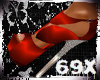 69 ribbon red heels