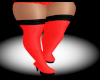 Blk/Red Knee High Boots