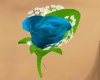 blue flower boutonnier