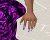 Purple Aztec long nails