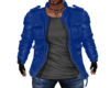 Jacket blue Leather