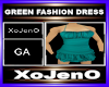GREEN FASHION DRESS