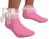 Pink Socks White Lace