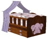 Pastel Elephant crib