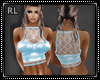 Latex Fishnet Top Blue