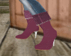 Burgandy Leather Boots