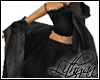 Black fur shawl