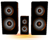 Orange speakers