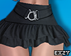 Y2K Ruffled Skirt Black