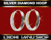 SILVER DIAMOND HOOP