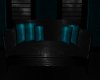 Dark Gothic Teal Sofa