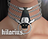 H | Silver collar chain