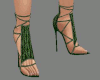 DMT Green Jacquard Heels