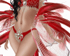 Carnival Red Pink Feath.