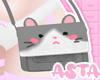 A. Gray cat purse