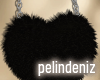 [P] Love black fur bag