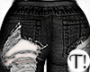 T! Y2K Blk Ripped Jeans