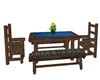 RUSTIC TABLE/ BLUE