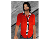 Red shirt Bk White Tie