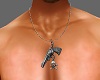 Z:  Gun Silver Necklace