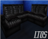 Black Lux Leather Couch
