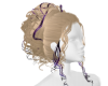 bun blond purple