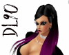DL90 hair black & purple