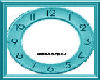 Clock Wall in Teal