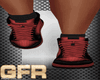 red & black sneakers