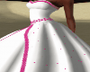 White/Pink Wedding Dress