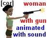 [cor] Woman with gun