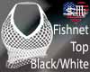 Fishnet Top Black/White