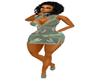Green Asian Dress XXL