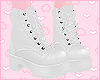 White Combat Boots