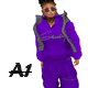 Saucy Hoodie Purple/Grey