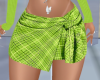 Lime Green Plaid Skirt