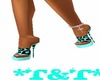 *T&T* Teal Leapord heels