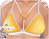 [Pets]Heart bra | Yellow
