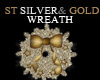 ST XMas SilvrGold WREATH