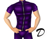 Zip up bodysuit purple
