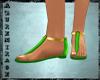 ^AZ^Gold/Green Sandals