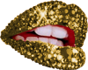 Gold Lips Sticker